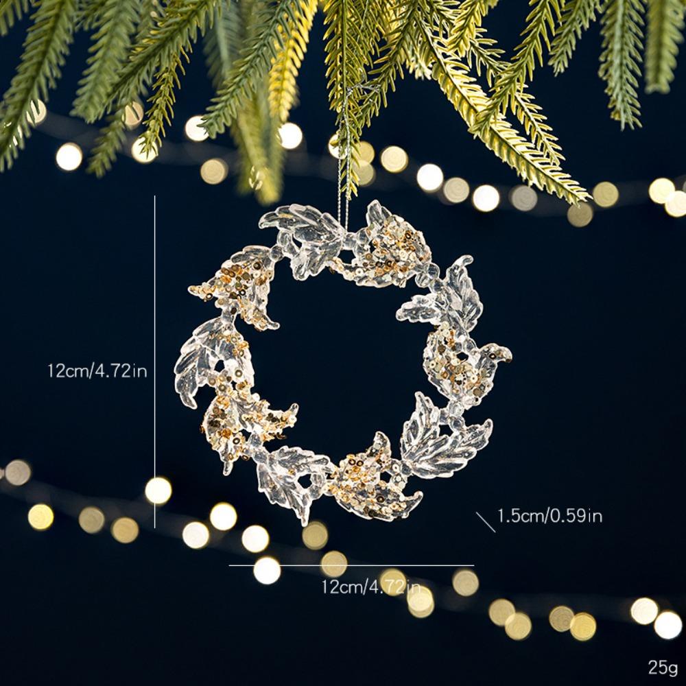 Snowflake Christmas Tree Ornaments DIY Crystal Hanging Christmas Crystal Pendants  Indoor Outdoor