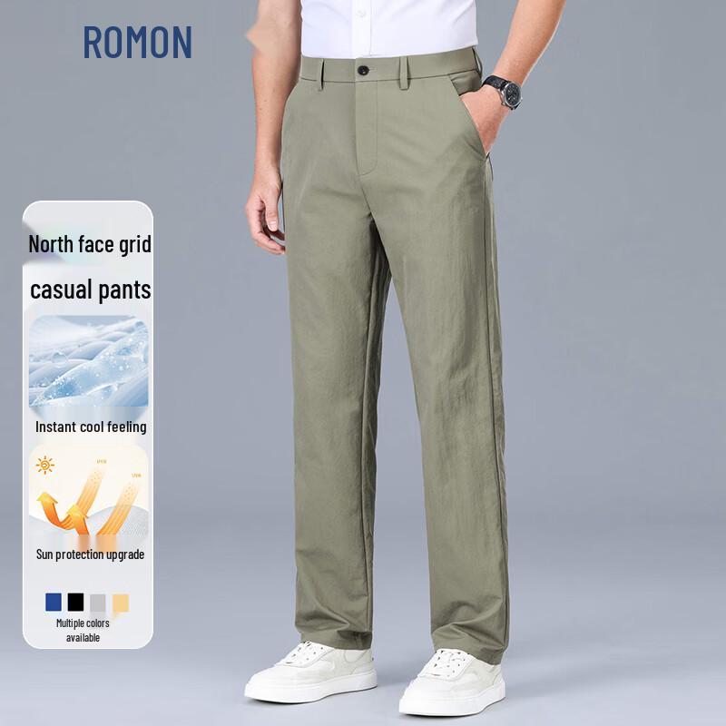 ROMON Men's Ice-Cool Quick-Dry Straight-Leg Sport Pants