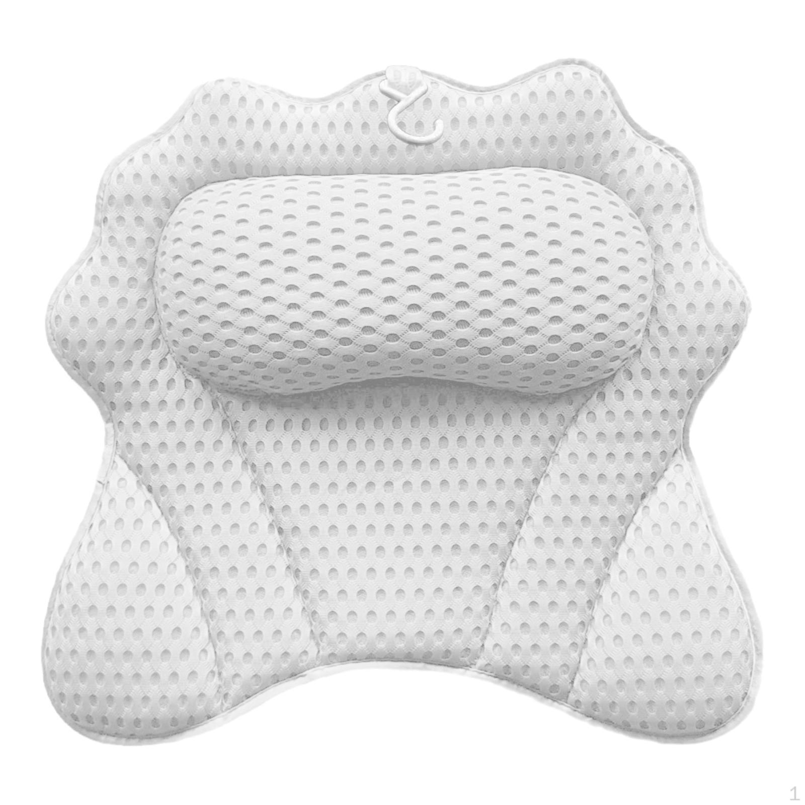 

Подушка для ванны Подушка для ванны Противоскользящая эргономичная мягкая с присоской Подарки для СПА белый