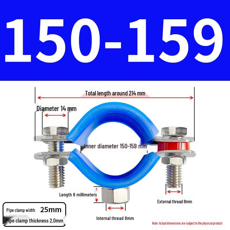 Stainless Steel Pipe Clamp Bracket with M8 Nut for Cable and Gas Pipes