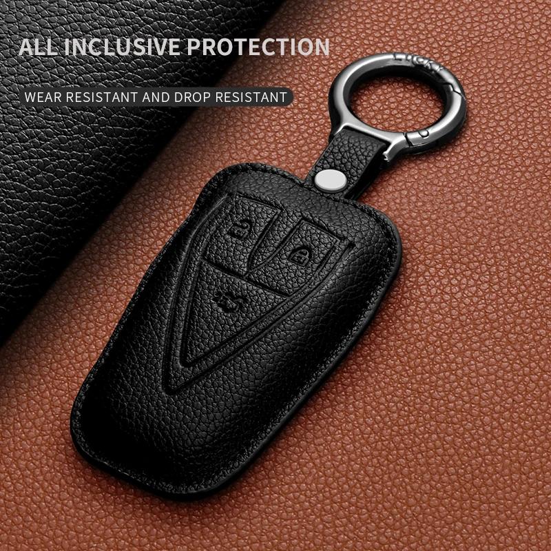 Leather Car Remote Key Case Cover Shell Protector Fob For Changan UNIT UNIK CS35PLUS CS55 PLUS CS75 PLUS Oshan X7 X5 Accessories