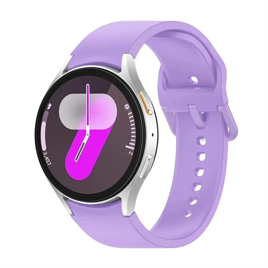 20mm Silicone Strap For Samsung Galaxy Watch 7/6/5/4 44mm 40mm Watchband For Galaxy Watch 6 4 Classic 43mm/47mm 42mm/46mm Band