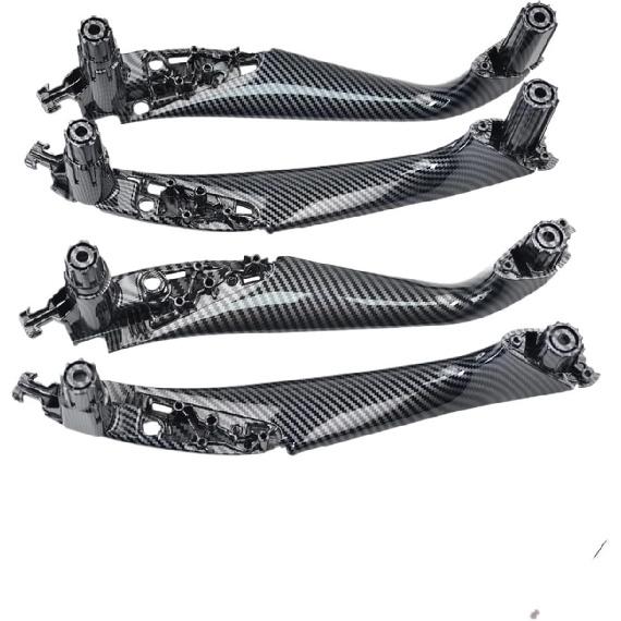 חדש ידית דלת פנים לרכב צד שמאל ימין פנל קישוט פנימי 51417438523 51417438524 תואם ל-BMW סדרה 5 G30 G31 G38 2017-2023(סט סיבי פחמן)