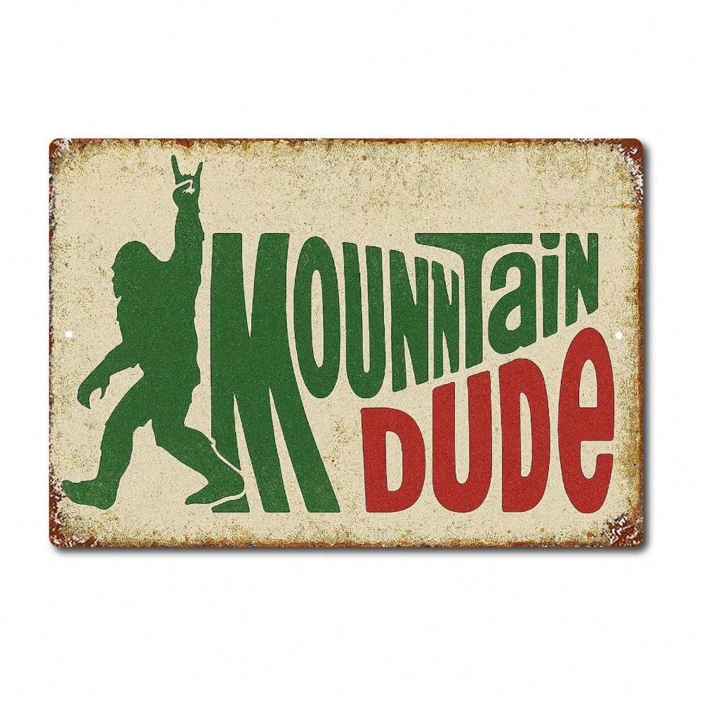 Funny Bigfoot Metal Sign Man Cave Wall Art Aluminum Tin Decor 12x8 Inch 20x30