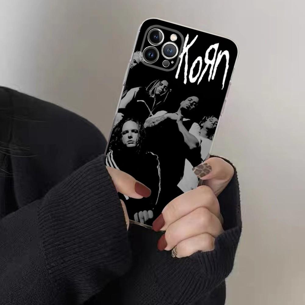 K-korn Music Hot Band Handyhülle Für IPhone 16 15 8 7 6 6S Plus X SE XR XS 14 11 12 13 Mini Pro Max Handyhülle