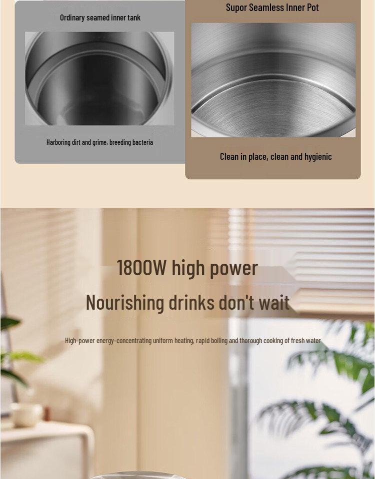 Supor SW-20S86A Electric Kettle: 2L 316L Stainless Steel Large Capacity Water Heater