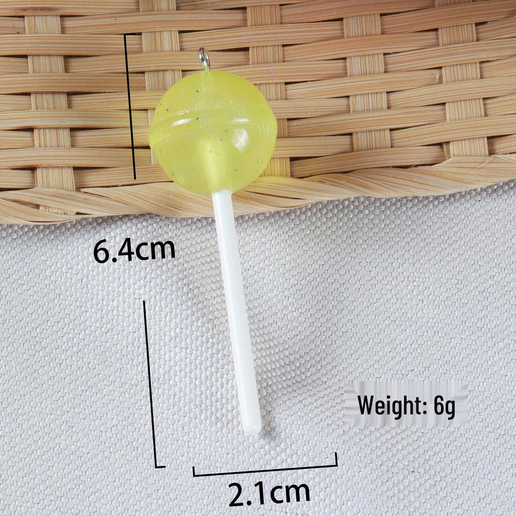 Clear Round Lollipop Resin Pendant Earrings and Keychain Accessories.