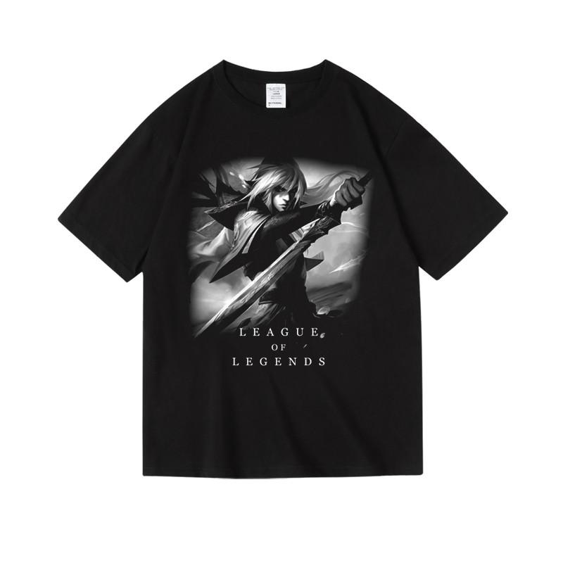 2024 Games LOL League of Legends Men's Printed Women's Cotton Crew Neck Short Sleeve Half Sleeve T-Shirt Men's Women's T-Shirt