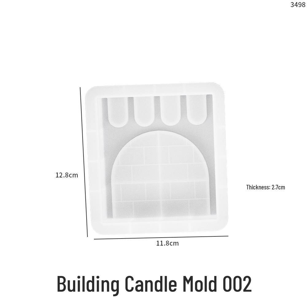 

Квадратная форма для свечей Городские ворота - Силиконовая форма для гипса с дизайном городской стены и ворот замка