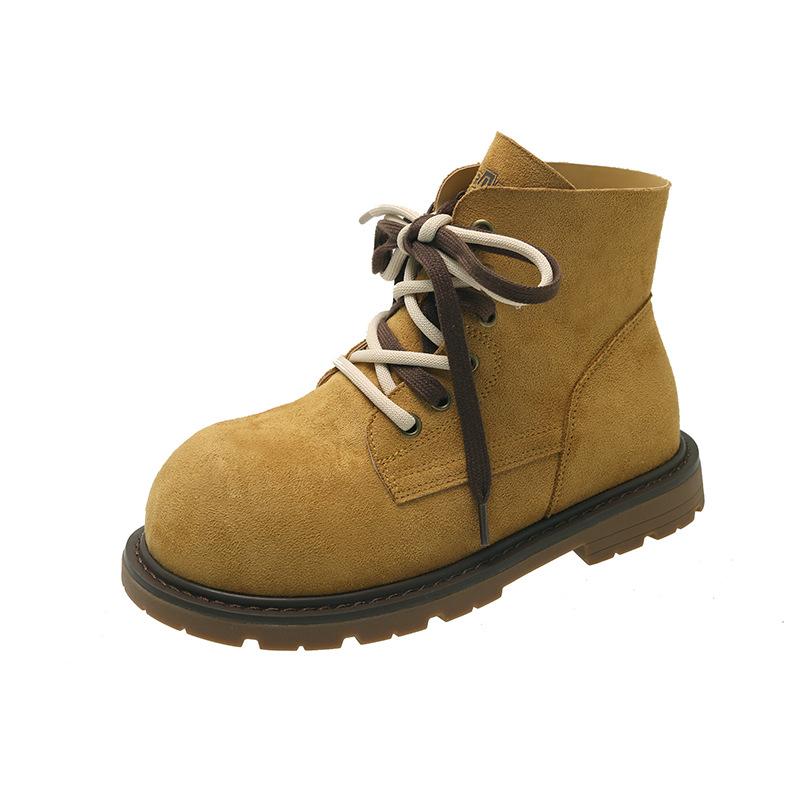 Women's Thick Sole Heightening Thin Fall and Winter Lightweight Outdoor Hiking Non-slip Cushioning Fashion Versatile Sports and Leisure Martin Boots