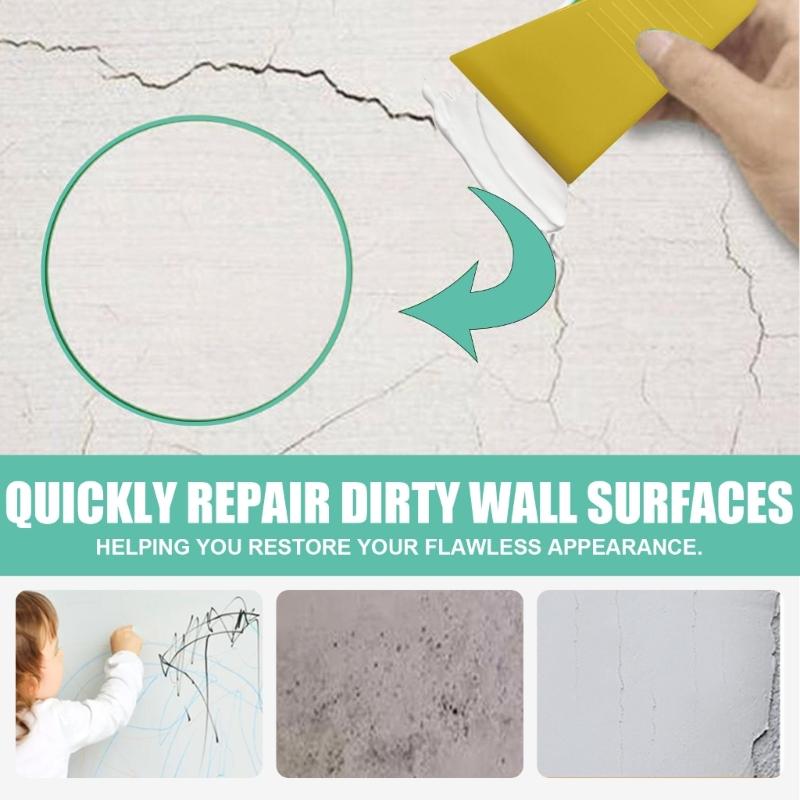 Crème de Réparation Murale Enduits de Réparation pour Plaques de Plâtre Solution Professionnelle pour Réparer les Trous dans les Murs 100g/Bouteille Enduits