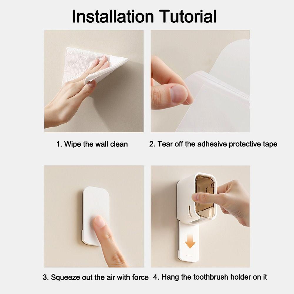 Dustproof Toothbrush Holder Flip-top Toothbrush Storage Box New Electric Toothbrush Storage Rack