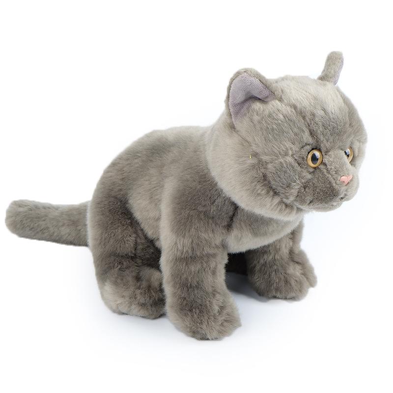 New Blue Cat Plush Doll Creative Cute Plush Toy Doll темно-серого