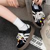 2025 New Beaded Tassel Leather Platform German Training Shoes Women's Versatile Casual Sports Board Shoes White Shoes Women's Shoes
