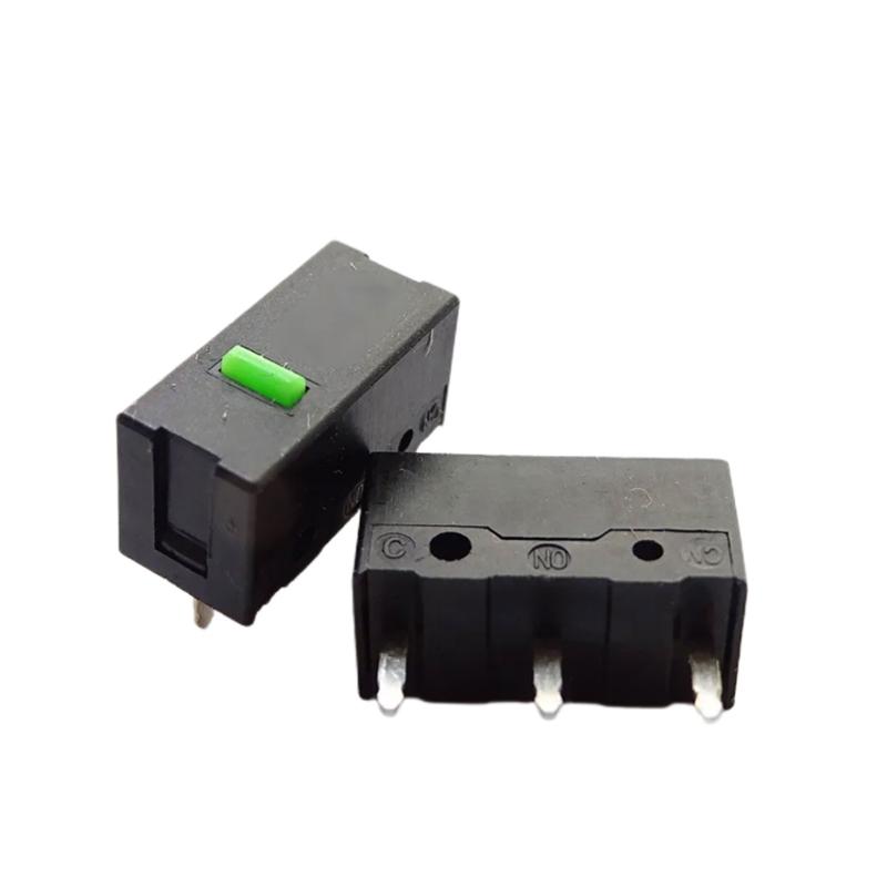 Miedziane mikroprzełączniki z zielonym punktem do myszy gamingowej PC z 3-pinową konstrukcją, żywotność 60 milionów kliknięć