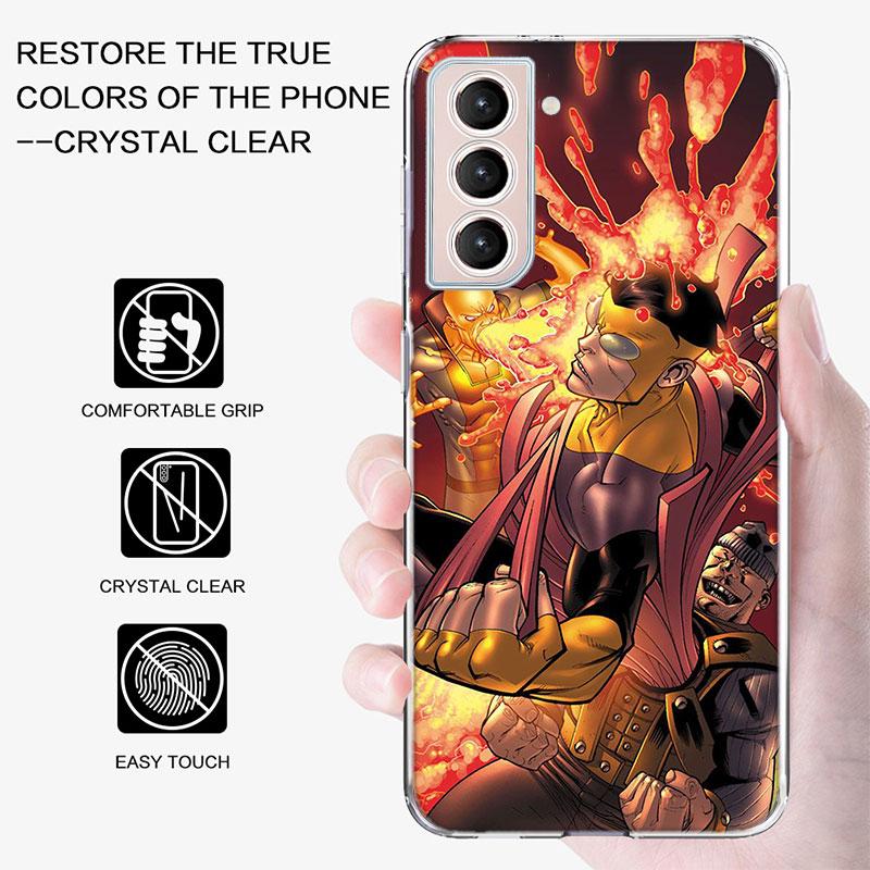 Cartoon Invincible Phone Case For Samsung Galaxy S25 Edge S24 S23 FE S21 S20 S10 Plus S22 S26 Ultra Cover Clear Cases TPU Capa S