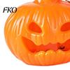 Flameless Pumpkin Candle Light Halloween Witch Hat Lamp, Bat Skull Hollow LED Night Decorative Ornaments for Party, Spooky Tabletop Decor Haunted