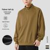 Dengjie Men's High-End Half-Zip Stand Collar Sweatshirt - Casual Loose Jacket for Spring & Autumn