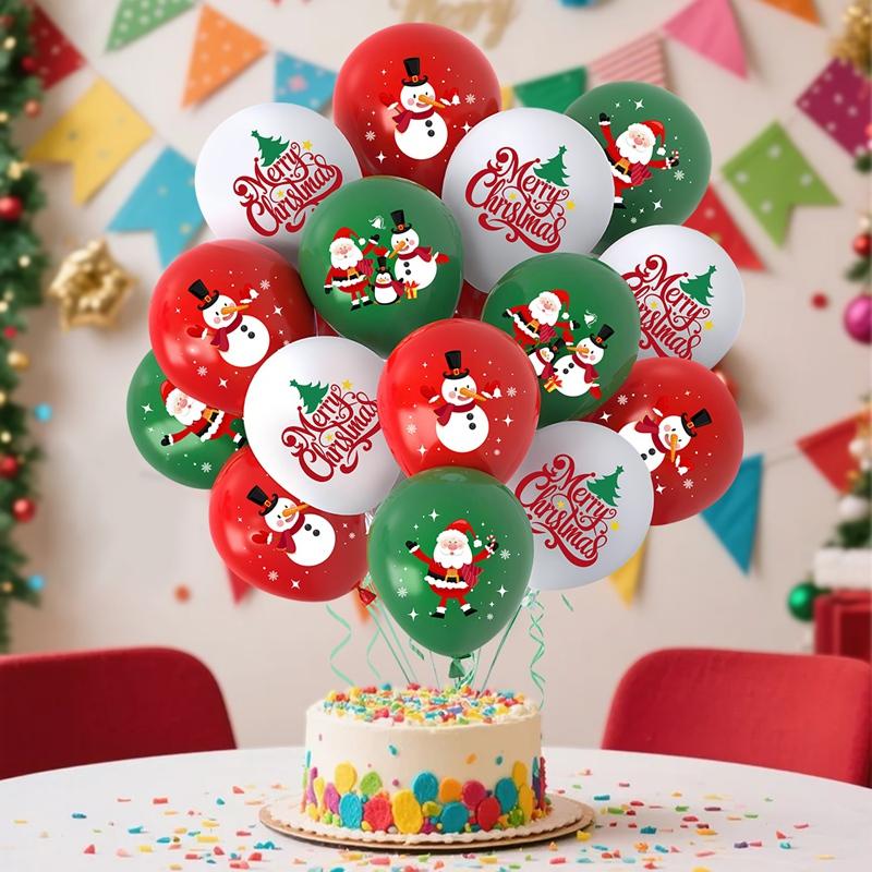 Christmas Latex Balloons Santa Claus Snowman New Year 2026 Balloon Confetti Baloon For Xmas Party Supplies Christmas Decor 2026