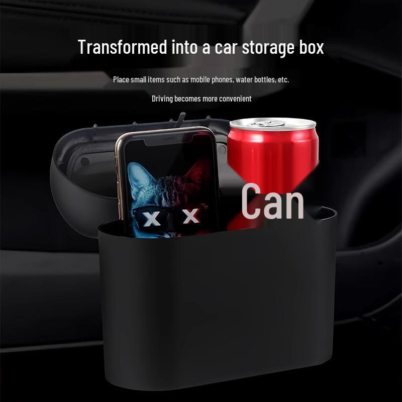Závěsný odpadkový koš na opěradlo autosedačky a úložný box