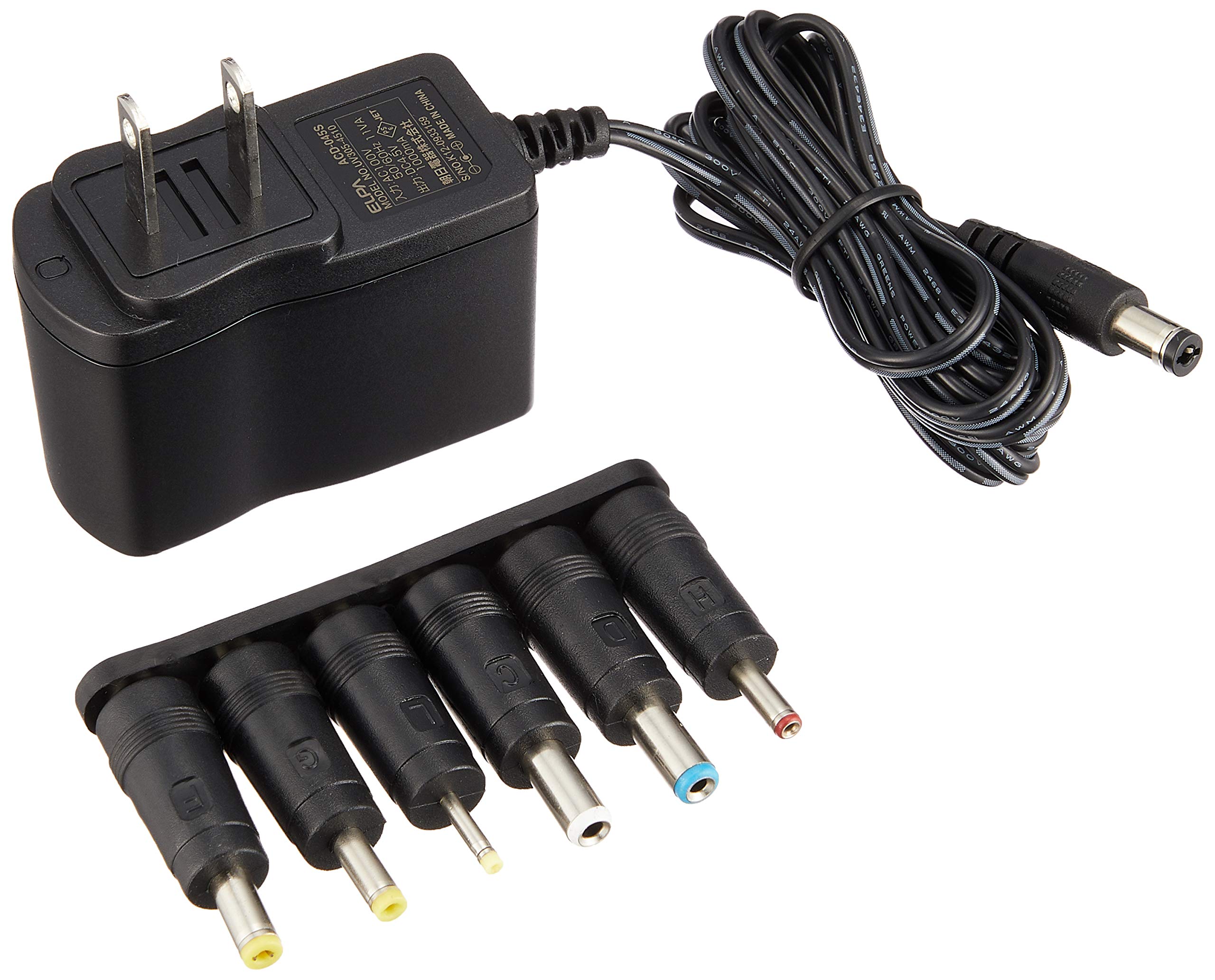 

ELPA Multi Adapter Conversion Adapter AC100V Номинальный AC-DC 50/60 Гц Выход DC4.5V/1000mA Приблизительно. 1,8 м ACD-045S