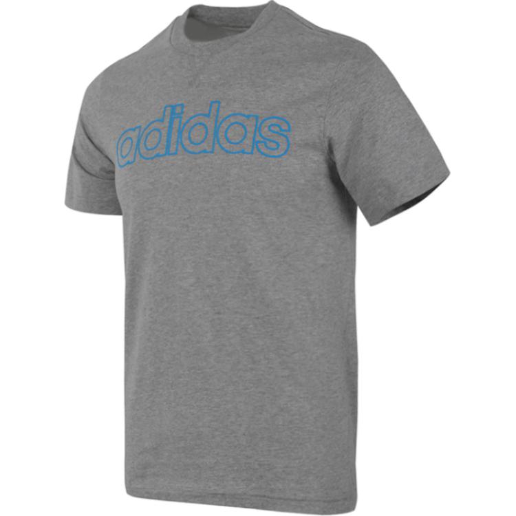 adidas E Com Tee Comfortable Versatile Soft Skin-Friendly Short Sleeve T-Shirt Men Tops Gray DQ3116
