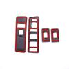 Car Glass Lift Button Decorative Frame Sticker ABS Carbon Fiber Silver For Hummer H2 2003-2007 Car Interior Accessories