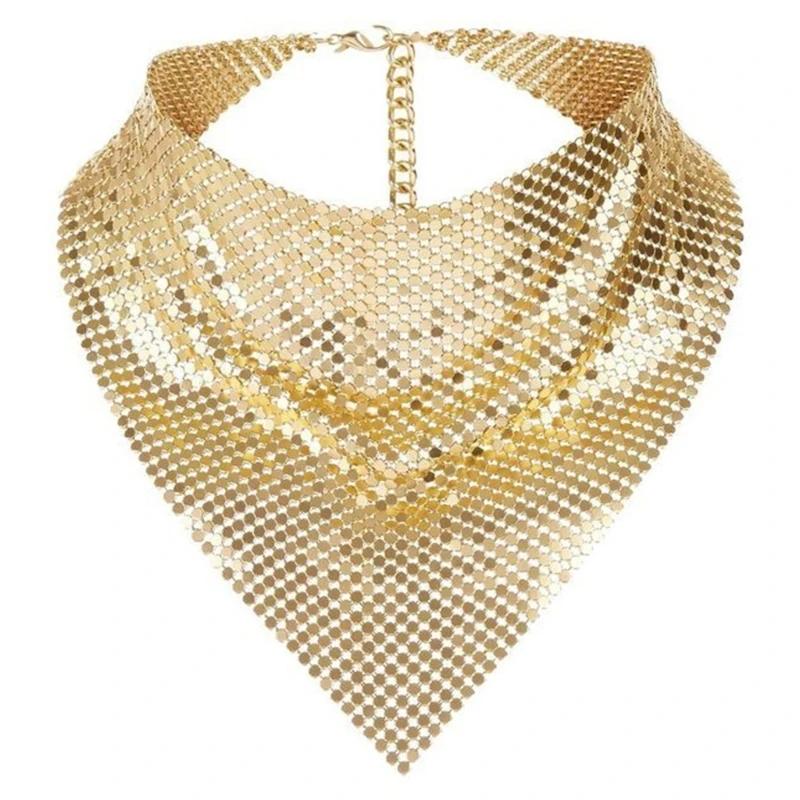 Sequined Scarves for Night Club Party Bandanas Punk Neck Scarf Stage Performances Necklace Shimmering Headscarf Neckwear