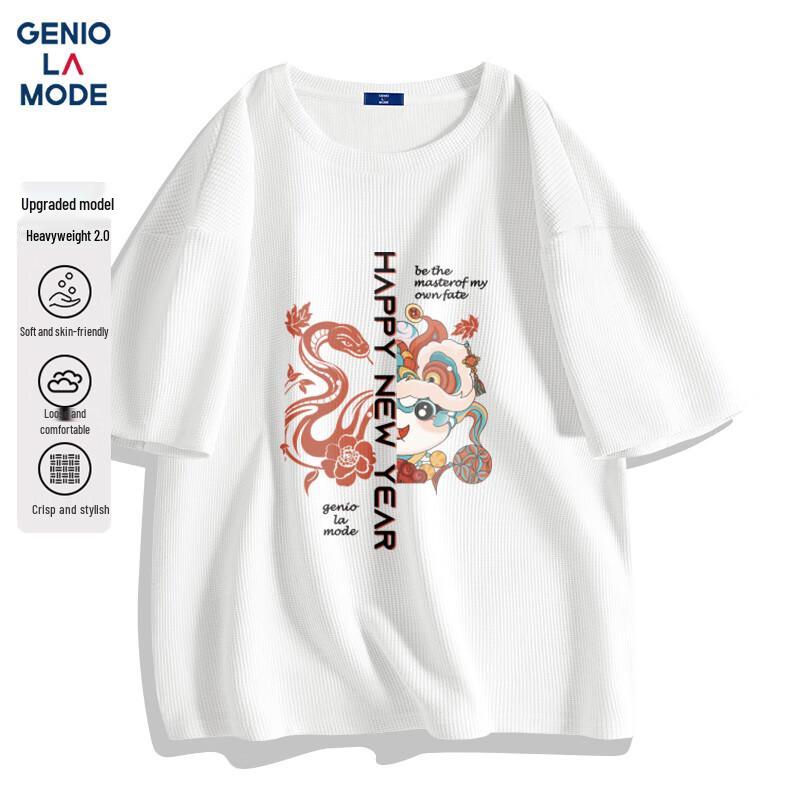 Men s Heavyweight Waffle Knit Casual T-Shirt 2XL