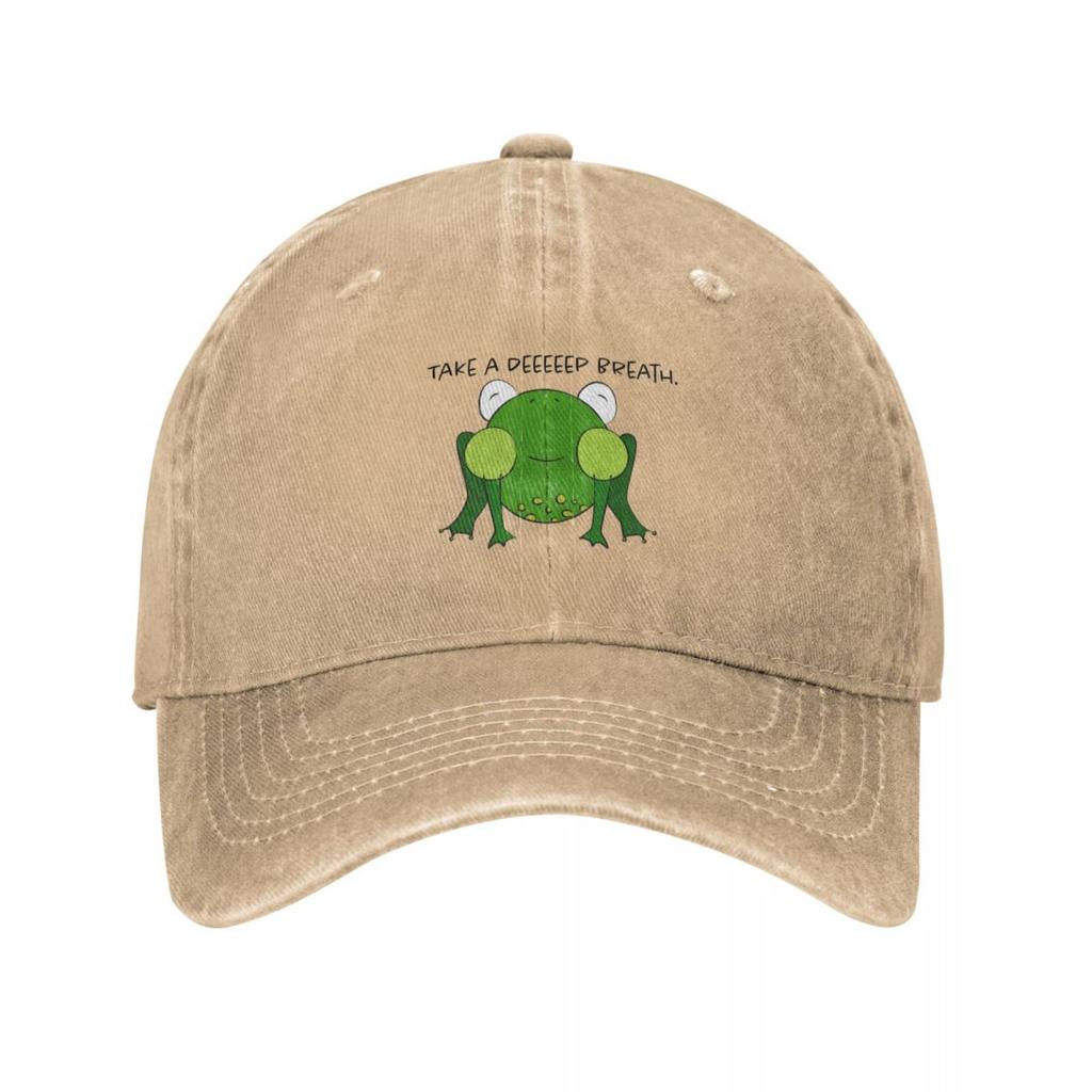 Take a deep breath Frog Baseball Cap Fishing cap funny hat winter hats for Unisex dad hat Unisexs Tennis Womens