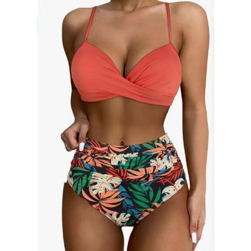 

Женский купальник раздельный с высокой талией, закрывающий живот, сексуальное бикини L