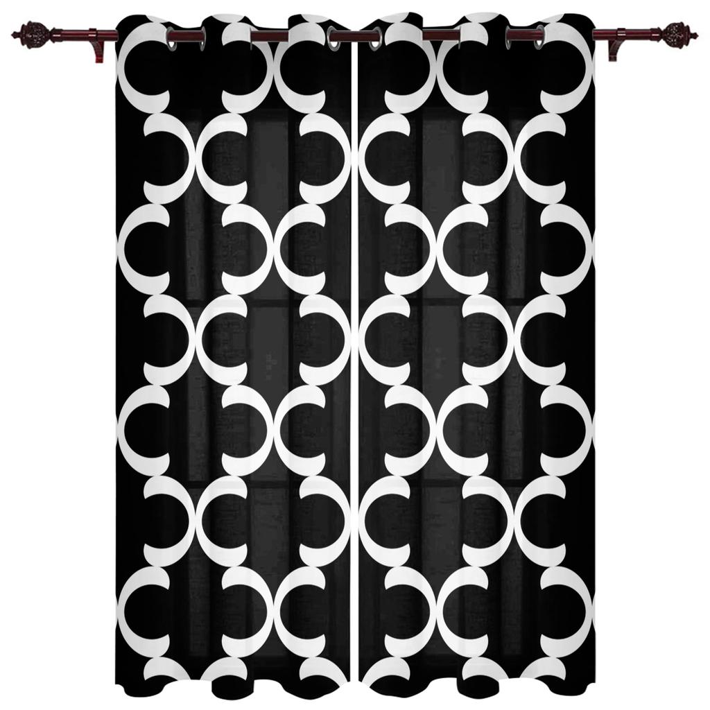 Perdele clasice, alb și negru, geometice, perdeluri prismatice moderne, perdele pentru living, obiecte decorative pentru living
