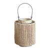 Woven Lantern,Paper Rope Tea Light Candle Holder Handcraft Rustic Hanging for Tabletop Outdoor Home