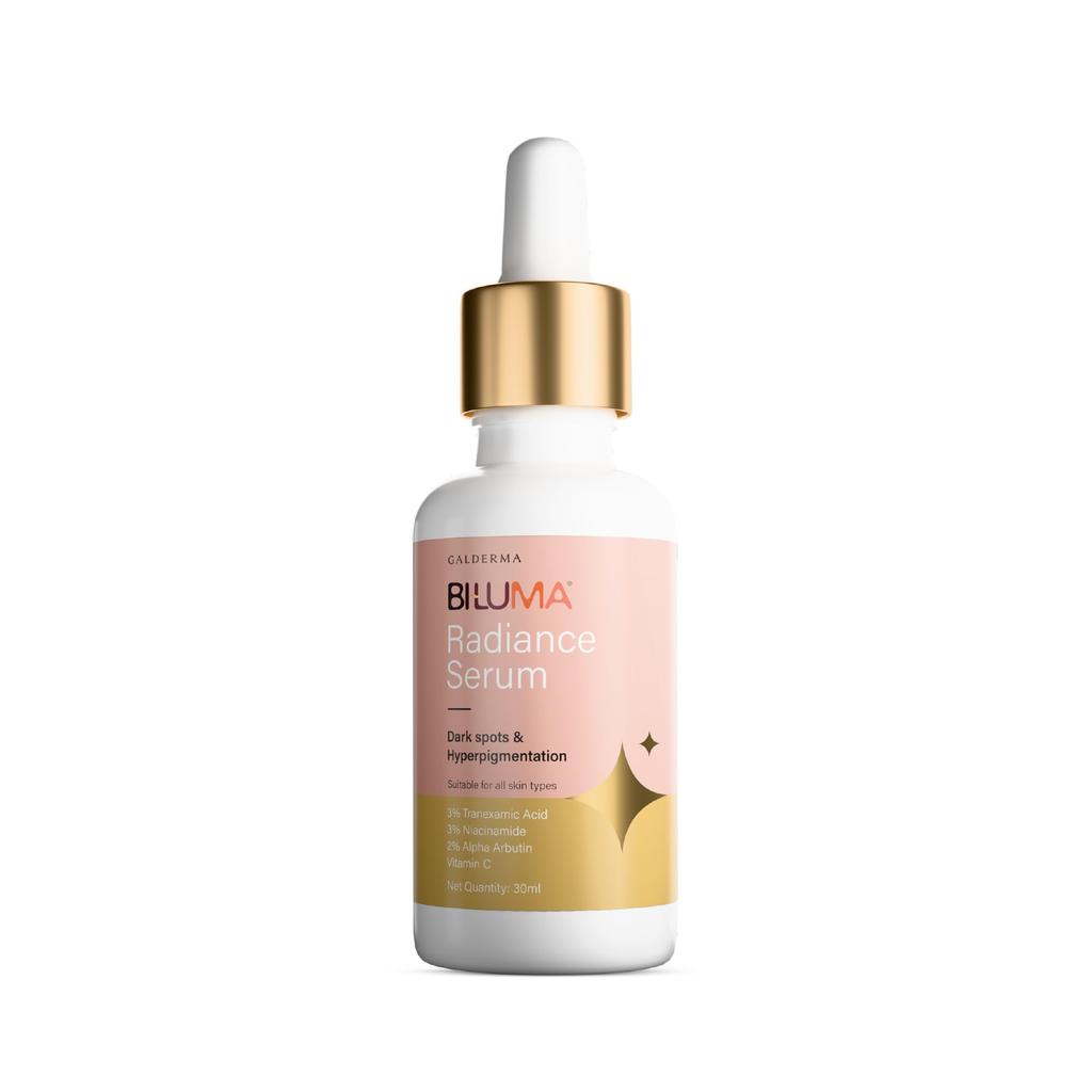 Biluma Radiance Serum 30ml - Skin Brightening & Dark Spot Correcting Face Serum with Tranexamic Acid, Niacinamide, Vitamin C & Alpha-Arbutin - Even