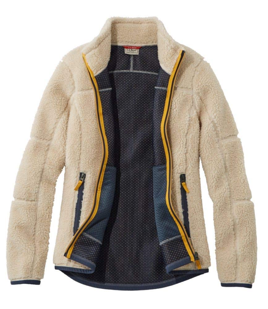 LLB Mountain Pile Fleece Jacket US Fit Regular XS Size Sandstone Brown 1000046361 Women's