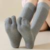 Knitted JK Calf Long Socks Thin Mid-tube Stocking Women All Match Two Toe Stockings  Lolita