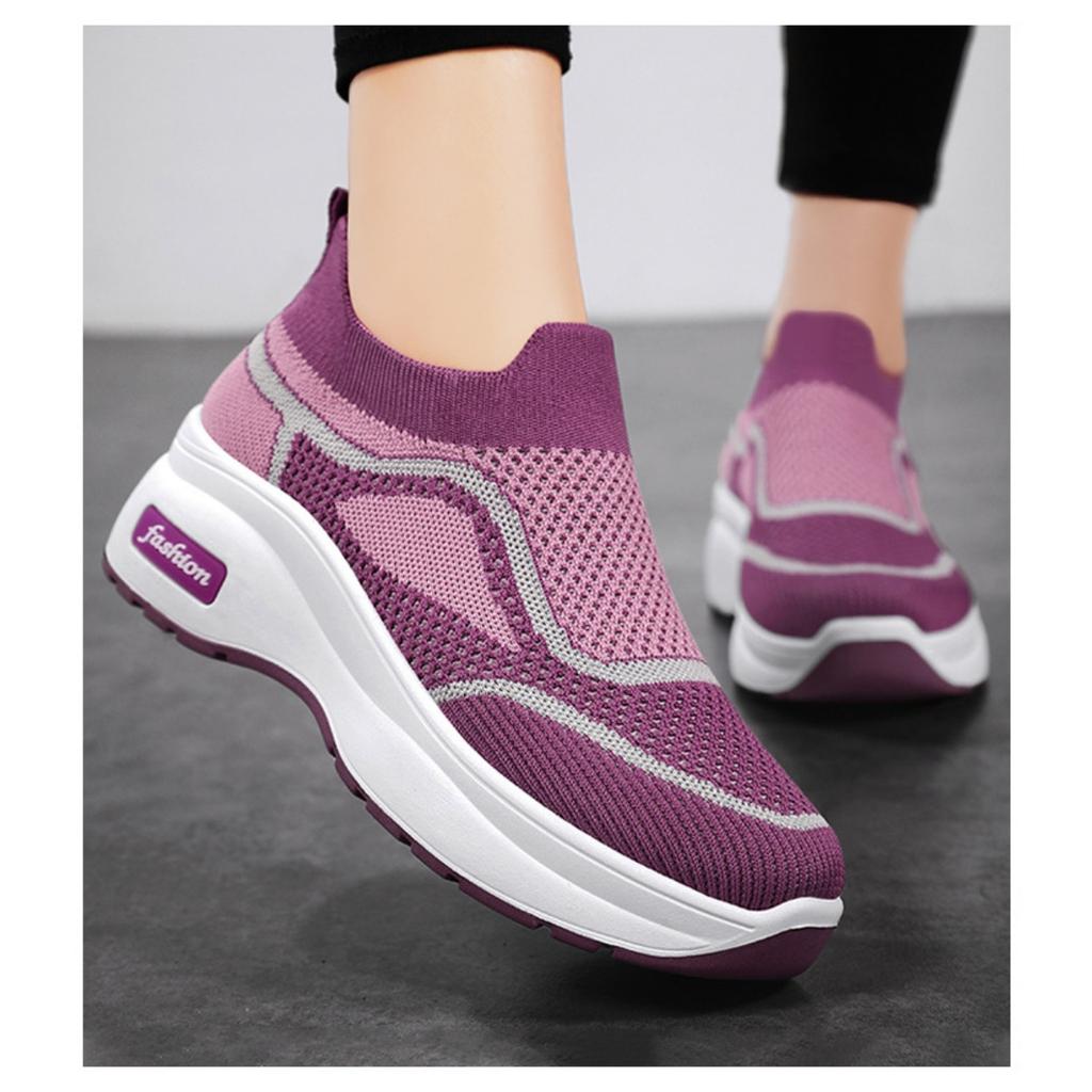 Thick Soled Women's Shoes, Classic Sponge Sole Casual Shoes, Versatile Height Increasing Shoes