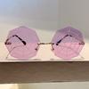 Lunettes de soleil non polarisées en forme de toile d'araignée pour hommes, sans monture, élégantes, amusantes, décoratives, pour femmes, tendance, chic, design de marque, lunettes de soleil rave