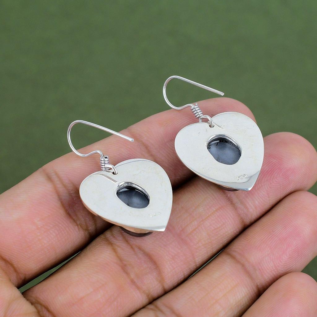 Schungit Ohrring 925 Sterling Silber Ohrringe Einzigartiger Schmuck Handgefertigter Edelstein Ohrring Echter Schungit Schmuck Damen Ohrring Geschenke Für Ehefrau