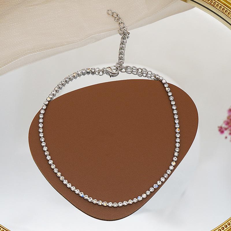 

Роскошный полный кристалл циркона чокер на шею для женщин девушки сверкающие стразы ключичная цепочка ожерелье шарм свадебная вечеринка циркон