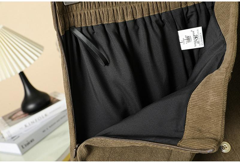 Plus Size Women's Irregular Pleated A-line Skirt with High Waist and Elastic Back - Spring/Autumn
