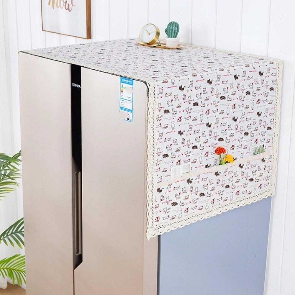 

New Towel Cloth Refrigerator Covers Dustproof Hanging Bag Dust Covers Washable Multi-Purpose Storage Organizer Kitchen Storage