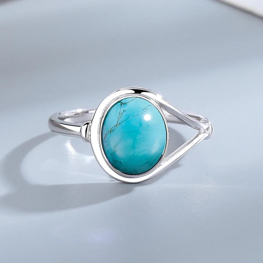 925 Silber Natursteinringe Mit Amethyst Einfacher Lila Ovaler Ring 8*10mm Feiner Schmuck Geschenke für Freundinnen für Frauen