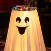 Scary Ghost Figurine for Party Halloween Candy Bowl Stand with Remote Control, Large LED Lighted Cute Holder Front Door Porch Outdoor Indoor