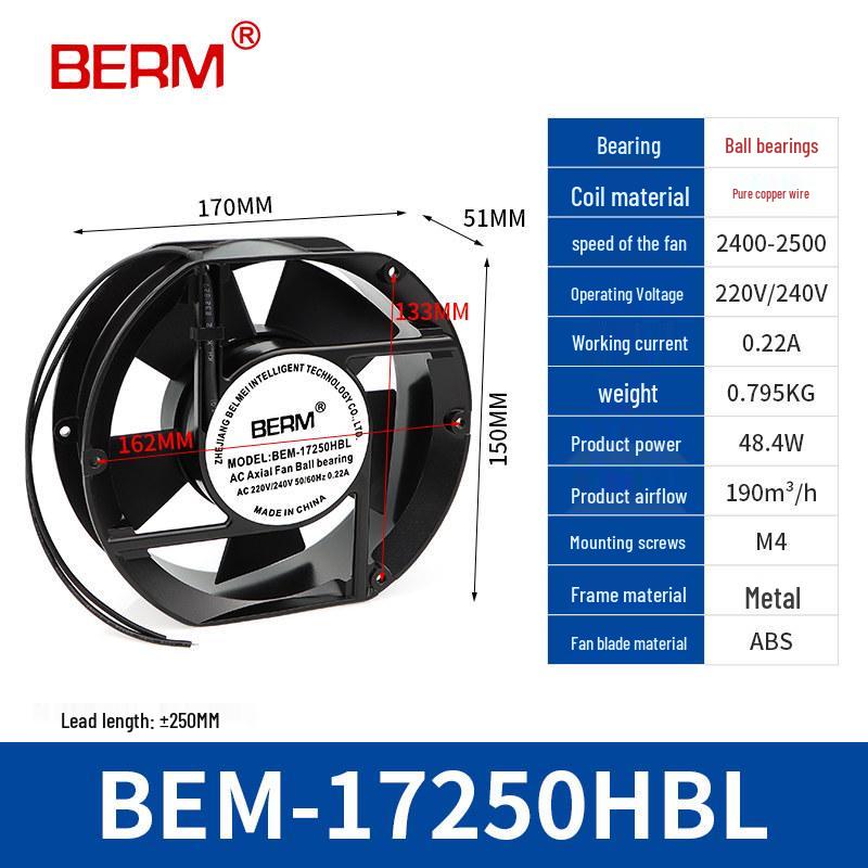 Axial Silent Powerful 220V/240V Industrial Cooling Fan - Small Exhaust for Electrical Cabinet