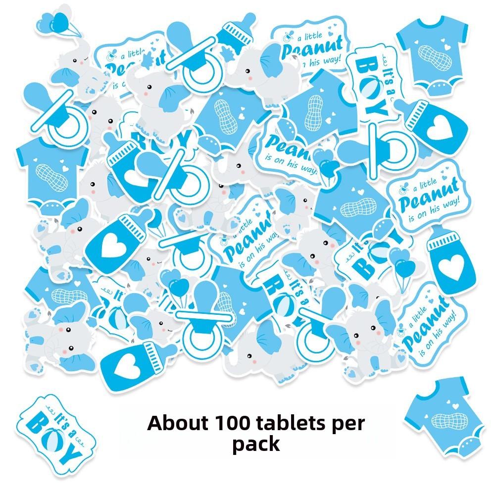 

Конфетти на тему синего слона для вечеринки-детского душа, настольное украшение, реквизит для бросания