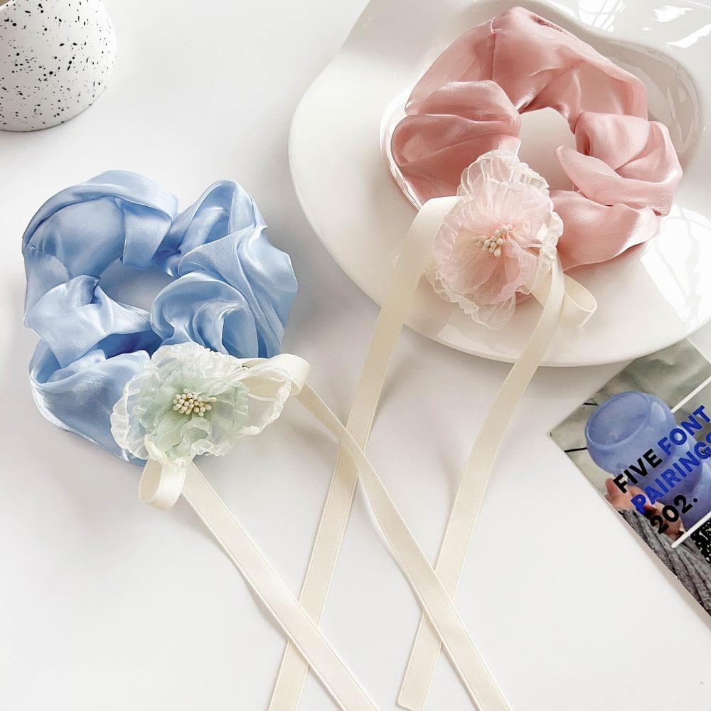 

Cloth Flower Hair Rope Korean Style Korean Style Hair Ring Trendy Bow Scrunchies Daily