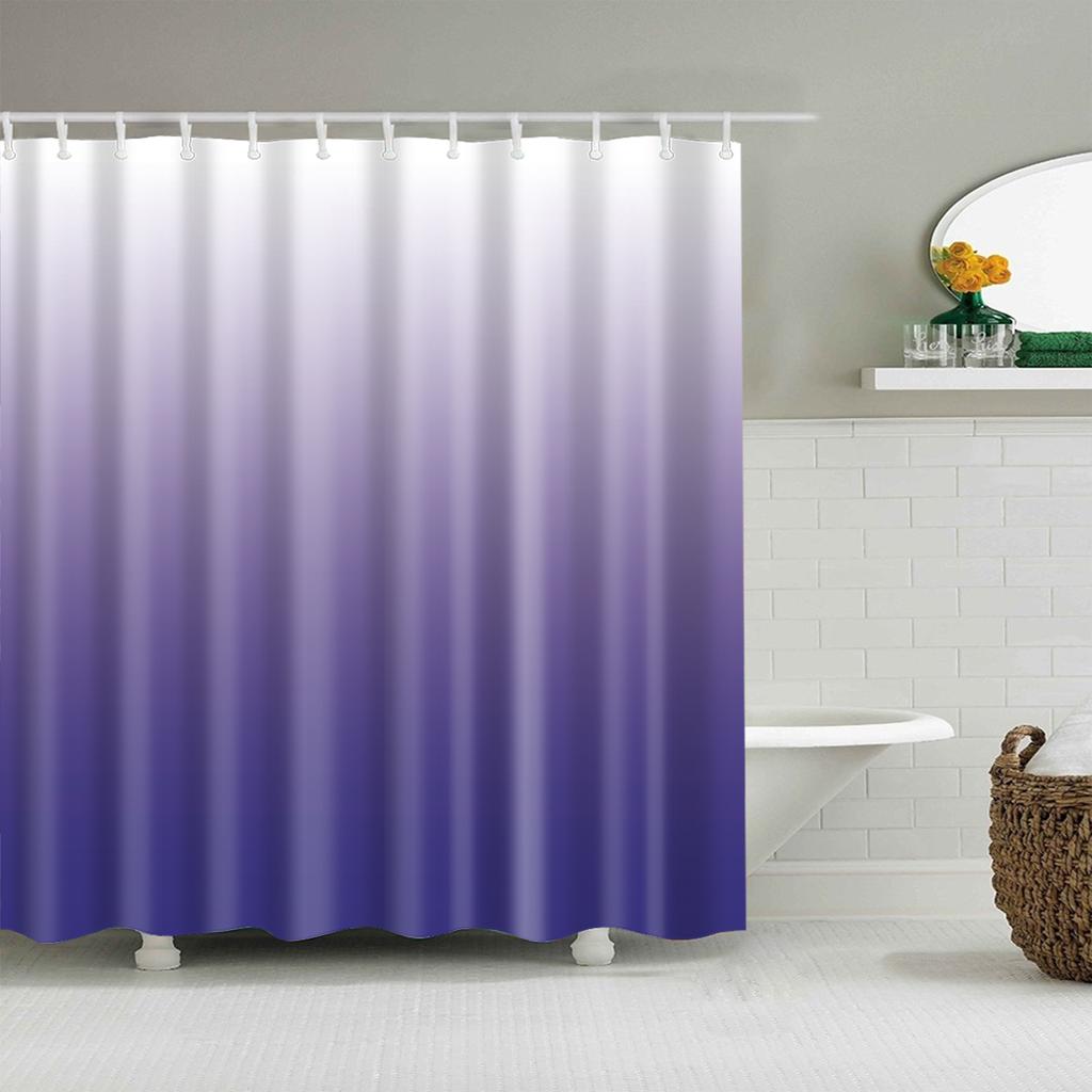 Gradient Bath Curtain For Home Decor Waterproof Shower Curtain With 12 Hooks Bathroom Curtain Bathroom Decor Cortina