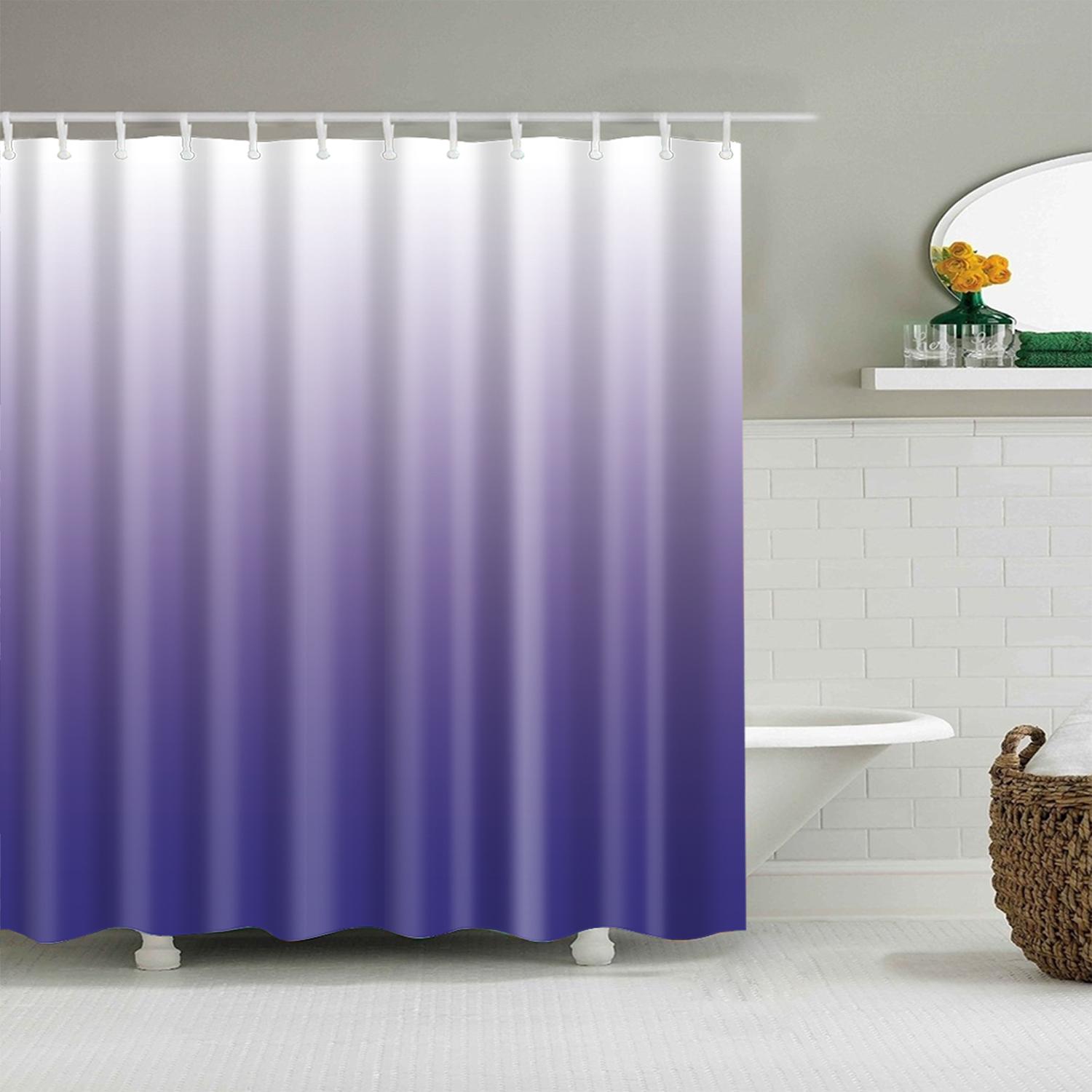 

Gradient Bath Curtain For Home Decor Waterproof Shower Curtain With 12 Hooks Bathroom Curtain Bathroom Decor Cortina W60H190(CM)-1 Pcs