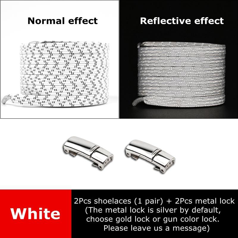 Magnetic Shoelaces for Sneakers Elastic Laces Without Ties Kids Adult Quick Shoe Lace Reflective No Tie Shoe Laces Rubber Bands